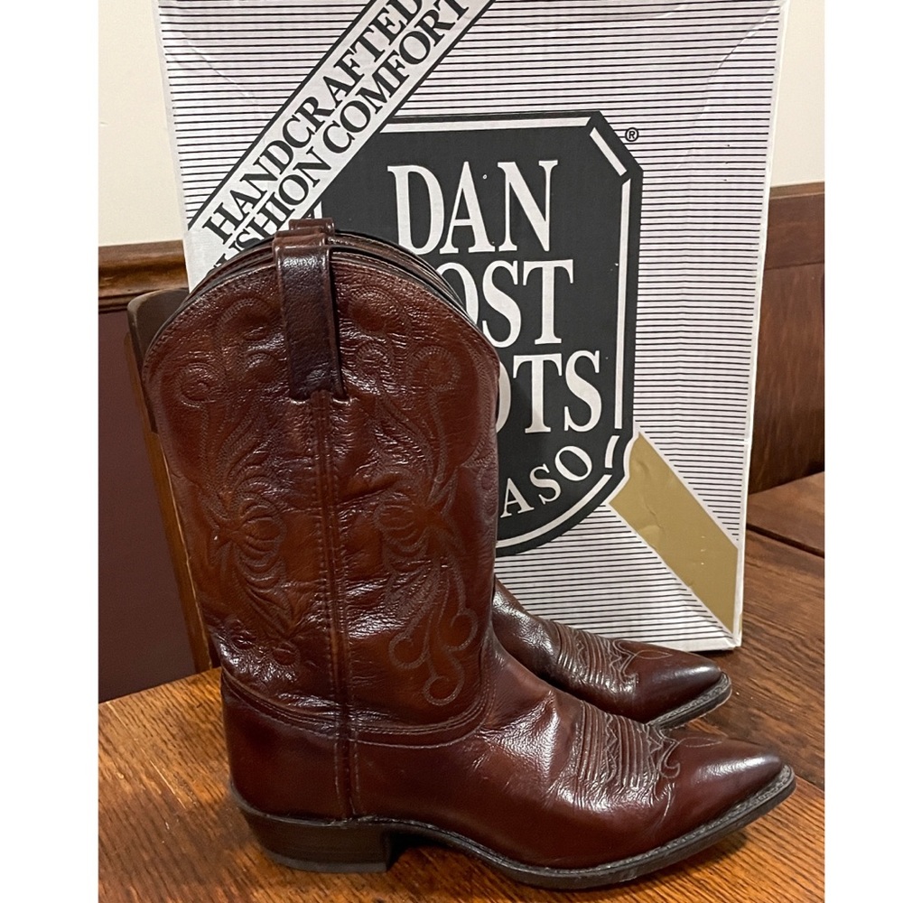 IOB Dan Post Mignon Pull On Genuine Cowboy Boots Size 9 Women’s
